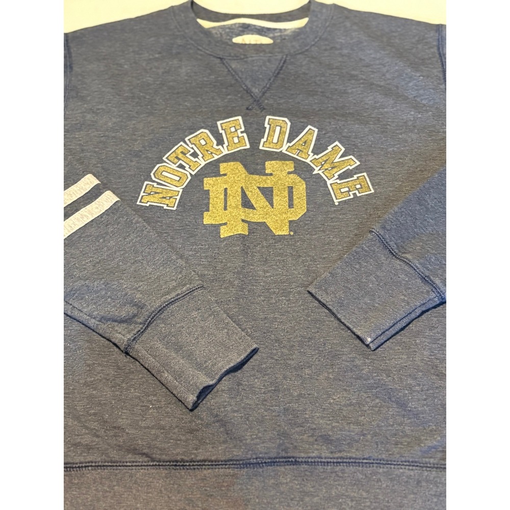 Notre Dame Fighting Irish Crewneck Sweatshirt XL Blue Gold Athletic‎ SKU104